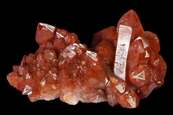 Natural, Red Quartz Crystal Cluster - Morocco #135685